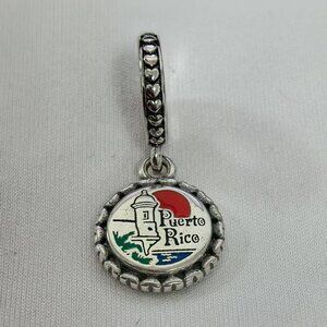 Pandora Puerto Rico Exclusive Charm, S925 Silver Jewelry